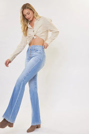 Kancan Curvy High Rise Flare Jeans | Jeans Daverri Fashions