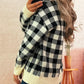 Plaid Button-Down Cardigan - DAVERRI FASHIONS