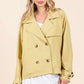 Mittoshop Double Breasted Long Sleeve Trench Coat Jacket