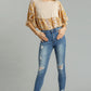 Umgee Distressed Skinny Jeans with Edge Detail Jeans