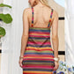 ADORA Contrast Striped V-Neck Mini Dress Mini Dresses