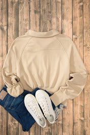 Half Zip Long Sleeve Sweatshirt | Sweatshirts Daverri Fashions
