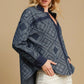 Umgee Paisley Print Denim Shirt Jacket