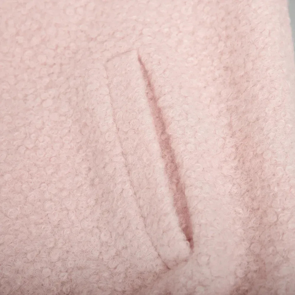 Double Take Plush Mock Neck Snap Down Jacket with Pockets - DAVERRI FASHIONS