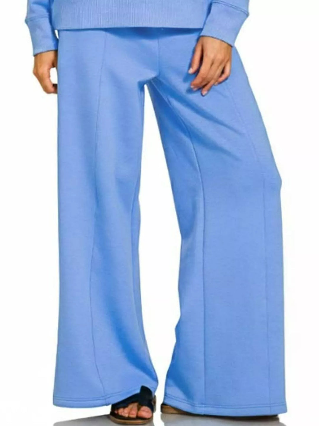 Zenana Scuba Collared Pullover and Pants Set | Daverri Fashions