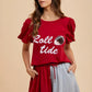 Annie Wear Color Block French Terry Flare Shorts