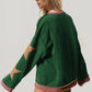 Double Take Star Patched Long Sleeve Sweatshirt - DAVERRI FASHIONS