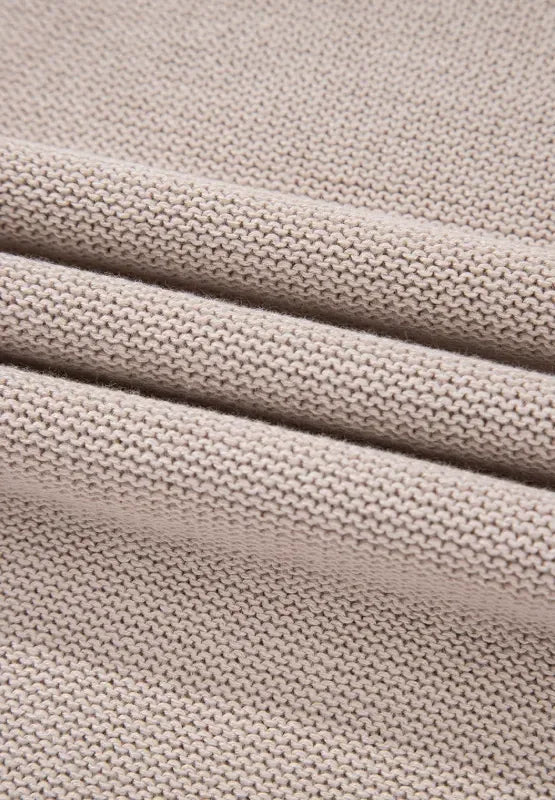 Color Block Round Neck Long Sleeve Sweater - DAVERRI FASHIONS