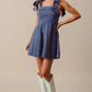 SO ME Fit and Flare Washed Gameday Dress NAVY