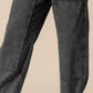 SO ME Mineral Washed Mid Rise Barrel Shape Pants Pants