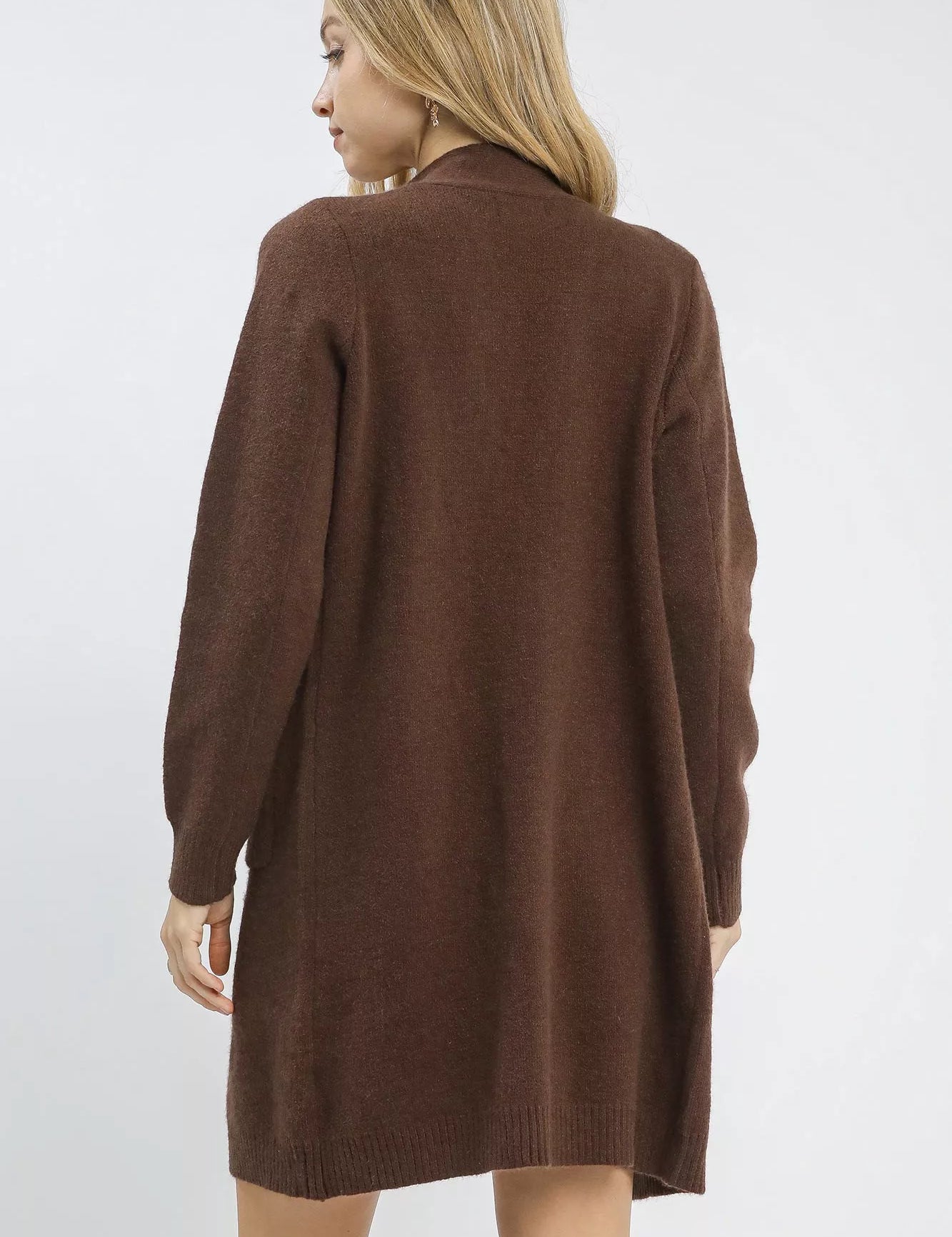 Umgee Button-Down Longline Sweater Cardigan with Front Pockets | Cardigans Daverri Fashions