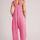 Lovelet V-Neck Wide Strap Overalls - DAVERRI FASHIONS