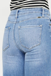 Kancan Distressed Cat's Whiskers Button Fly Jeans | Daverri Fashions