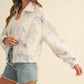 MABLE Floral Embroidered Fleece Teddy Jacket