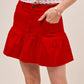 SO ME Ruffled Hem Game Day Mini Skirt Skirts