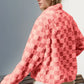 Double Take Checkered Long Sleeve Fuzzy Jacket - DAVERRI FASHIONS