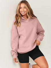 Dropped Shoulder Long Sleeve Hoodie | Hoodies Daverri Fashions