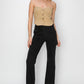 RISEN Full Size High Rise Side Slit Cargo Bootcut Jeans Jeans