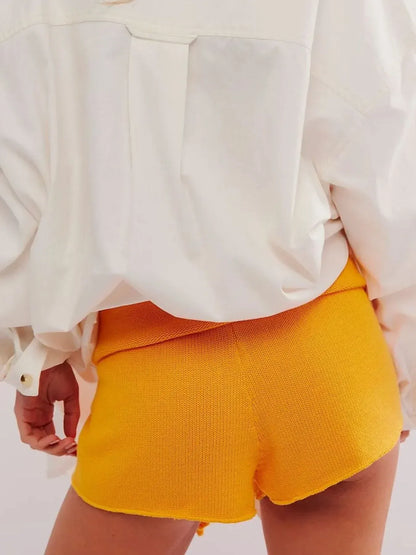 Tied Casual Shorts - DAVERRI FASHIONS