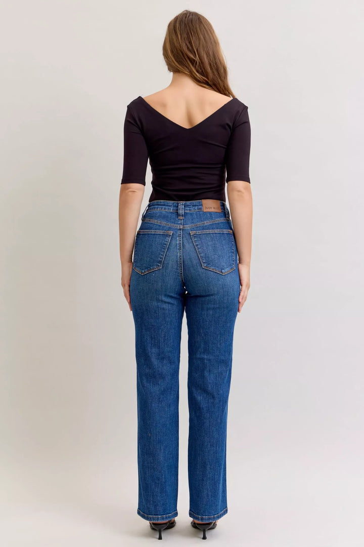 Judy Blue High Waist Tummy Control Straight Jeans | Jeans Daverri Fashions