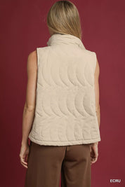 Umgee Quilted Embroidered Vest | Daverri Fashions