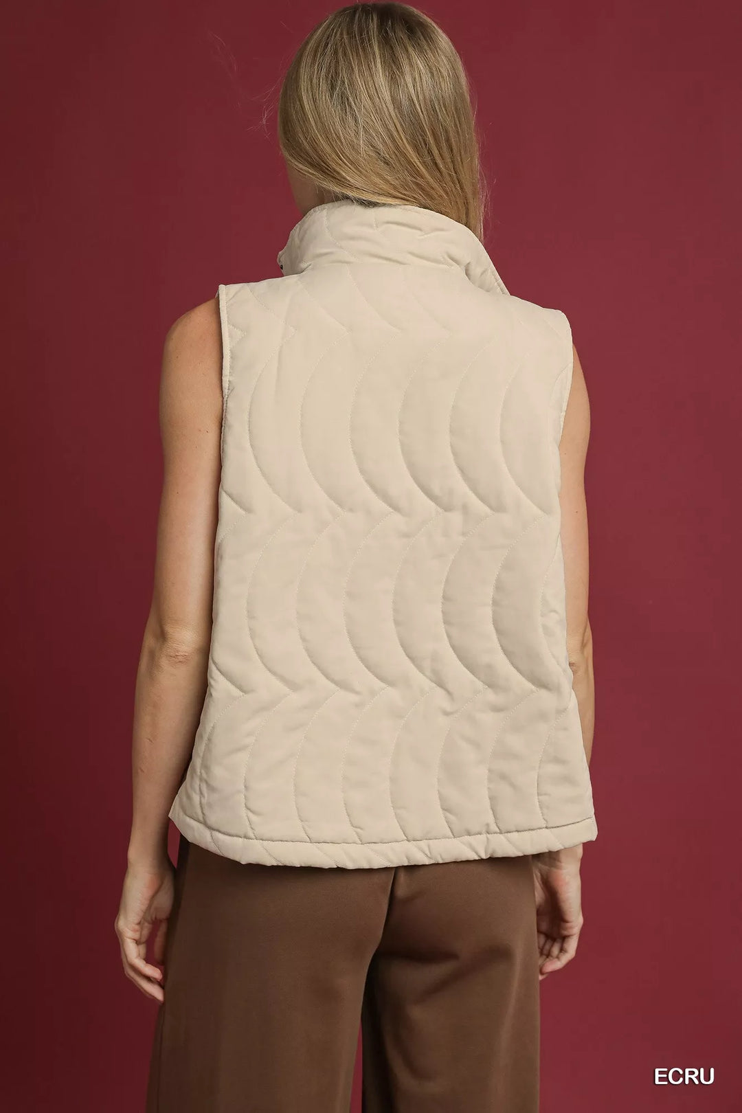 Umgee Quilted Embroidered Vest | Daverri Fashions