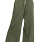 Zenana Scuba Drawstring Pants Dk Olive - DAVERRI FASHIONS