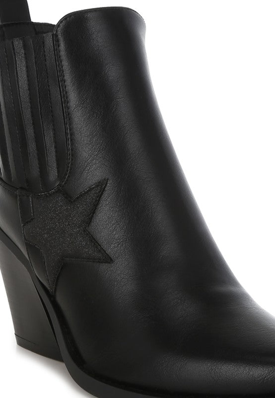 Melt Down Glitter Star Detail Chelsea Boots | Boots Daverri Fashions