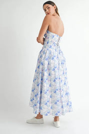 MABLE Sweetheart Neckline Floral Printed Midi Dress | Midi Dreses Daverri Fashions