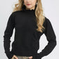 Umgee Ruffle Mock Neck Puff Sleeve Sweater - DAVERRI FASHIONS