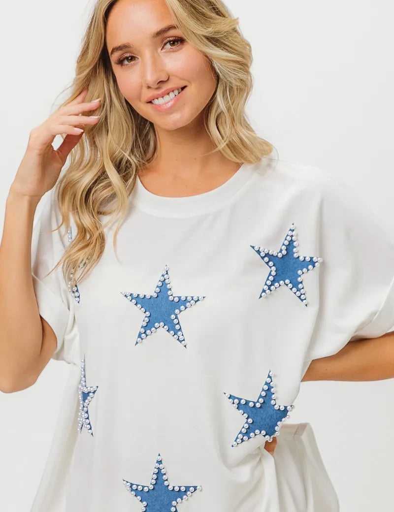 BiBi Fourth Of July Terry T-Shirt | T-Shirts Daverri Fashions