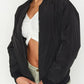 Zip Up Baseball Collar Jacket with Pockets - DAVERRI FASHIONS