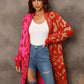 Angel Wings Leopard Button Down Longline Cardigan - DAVERRI FASHIONS