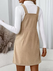 Casual Corduroy Overall Dress | Overall Dresses Daverri Fashions