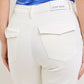 Judy Blue high waist white denim jeans with patch pockets and brand label