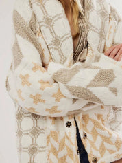 Collared Neck Long Sleeve Cardigan | Cardigans Daverri Fashions