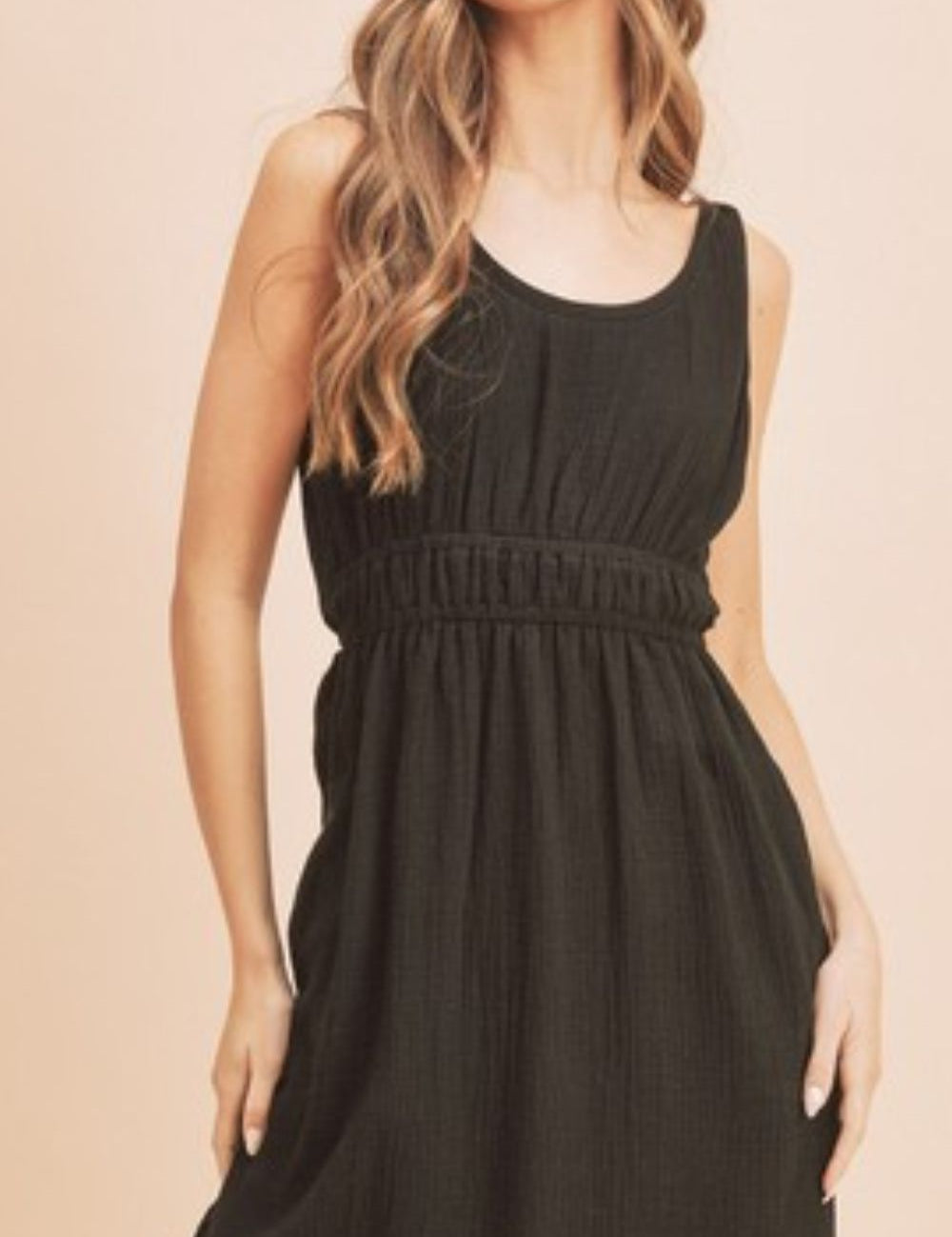 Aemi + Co Side Slit Round Neck Sleeveless Tank Dress