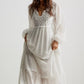 Daverri Fashions Boho Chic Crochet Lace Maxi Dress - DAVERRI FASHIONS