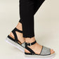 Forever Link Rhinestone Buckle Strappy Wedge Sandals Sandals