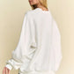 Davi & Dani Round Neck Raglan Sleeve Sweatshirt Sweatshirts