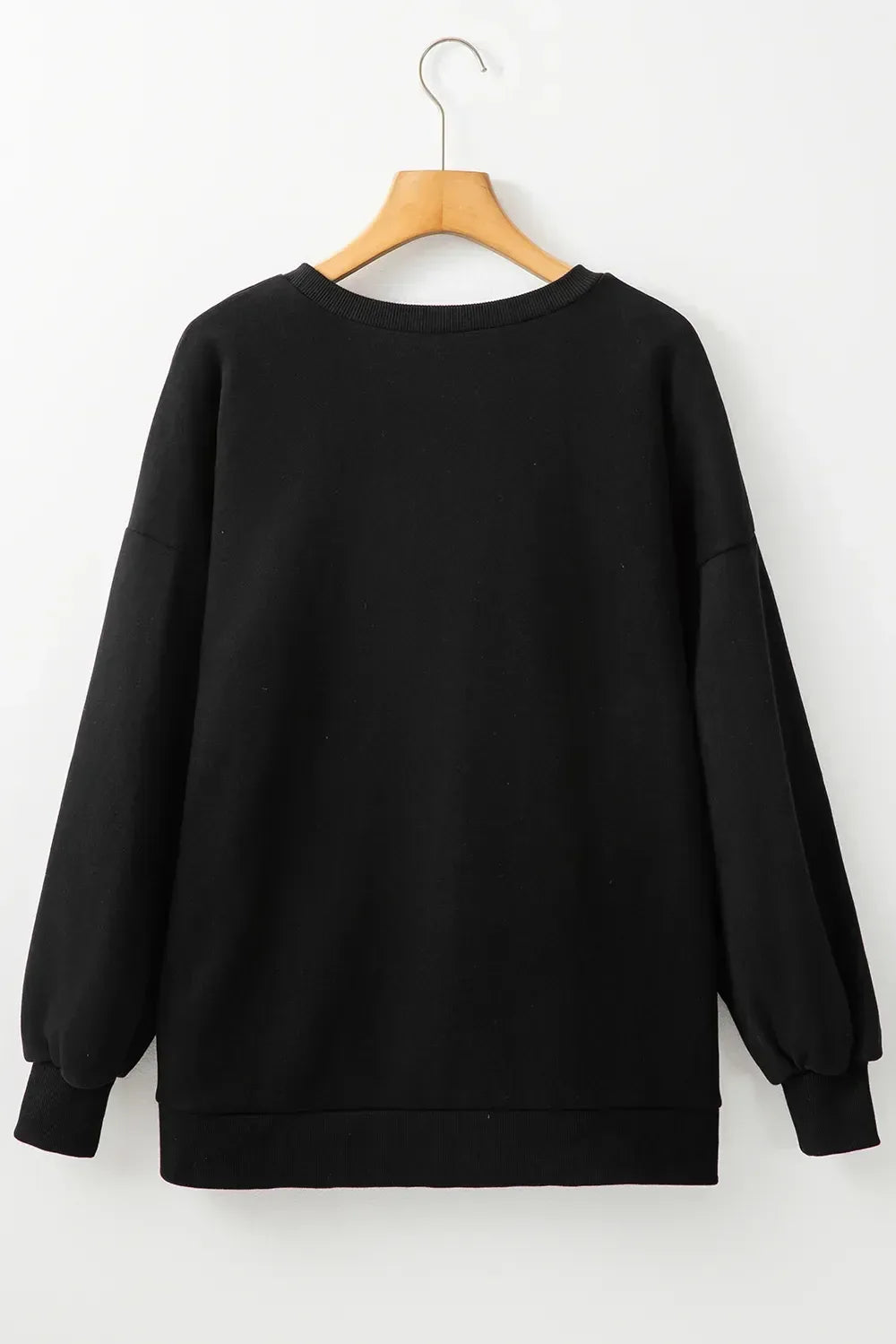 Round Neck Long Sleeve Sweatshirt - DAVERRI FASHIONS