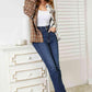 Double Take Plaid Contrast Button Up Shirt Jacket Shackets