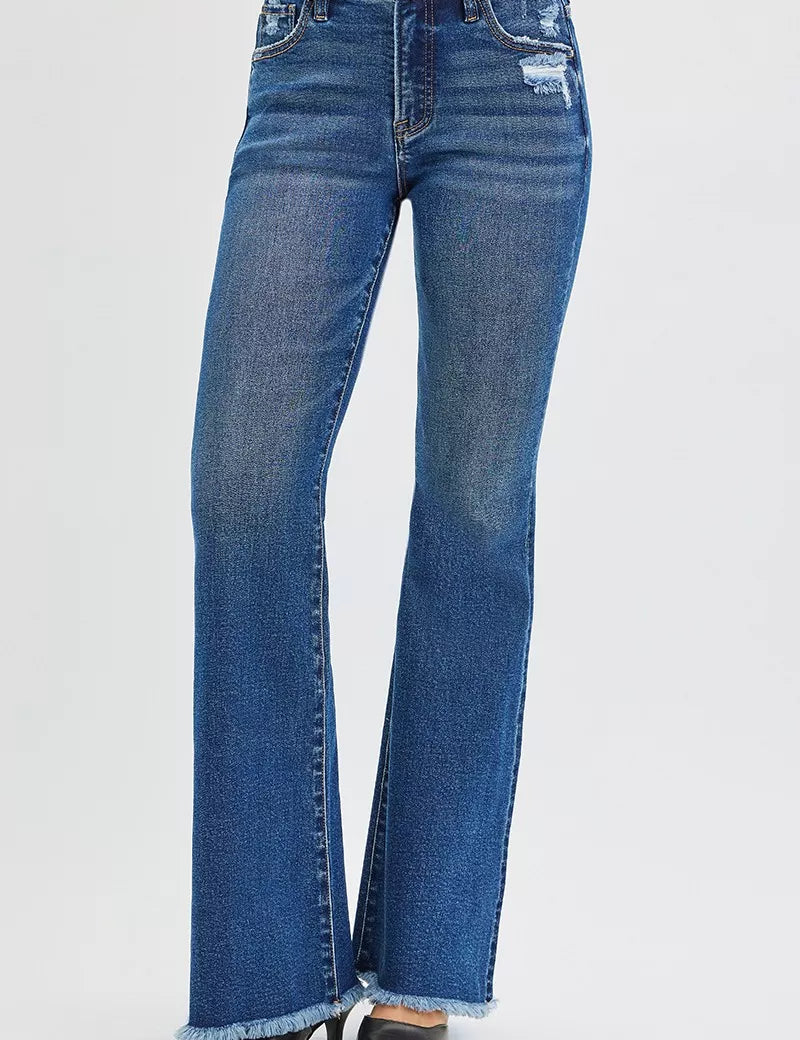 RISEN High Rise Flare Jeans | Jeans Daverri Fashions