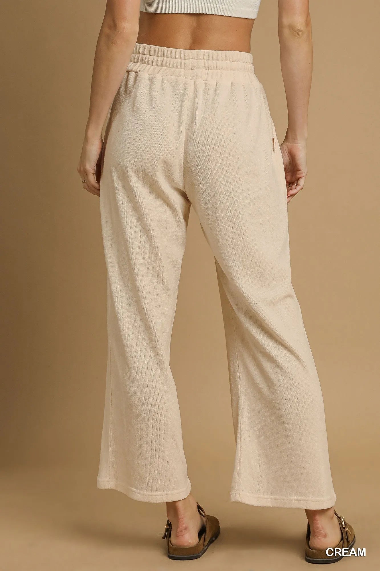 Umgee Drawstring Wide Leg Pants Pants