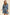 Umgee Tie Dye Ruffled Layered Dress with Elastic Waistband BLUE GREY Mini Dresses