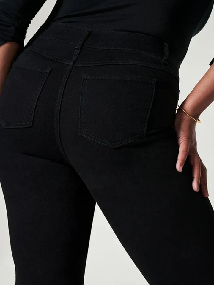 Full Size High-Waisted Flare Jeans Plus Size | Jeans Daverri Fashions