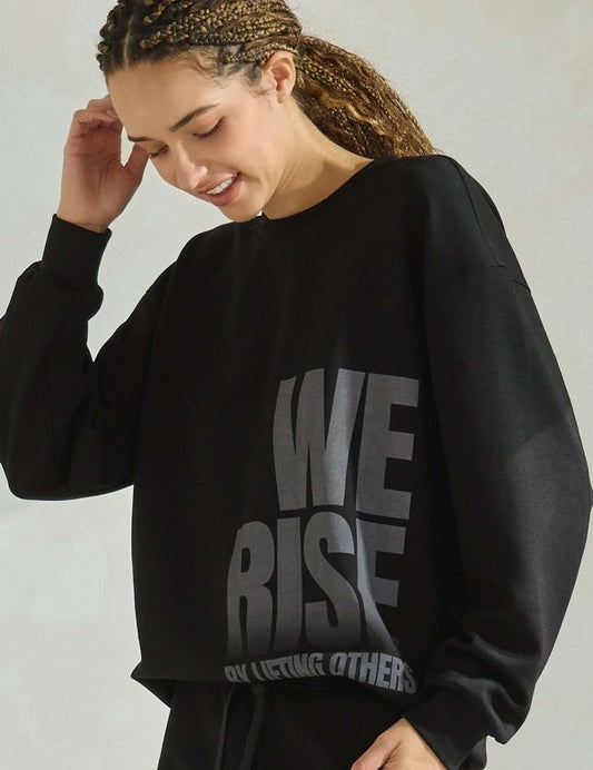 Black We Rise by Lifting Others Ultra Comfy Sweatshirt | Sweatshirts Daverri Fashions
