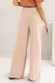 High Rise Wide Leg Drawstring Pants Lounge Pants