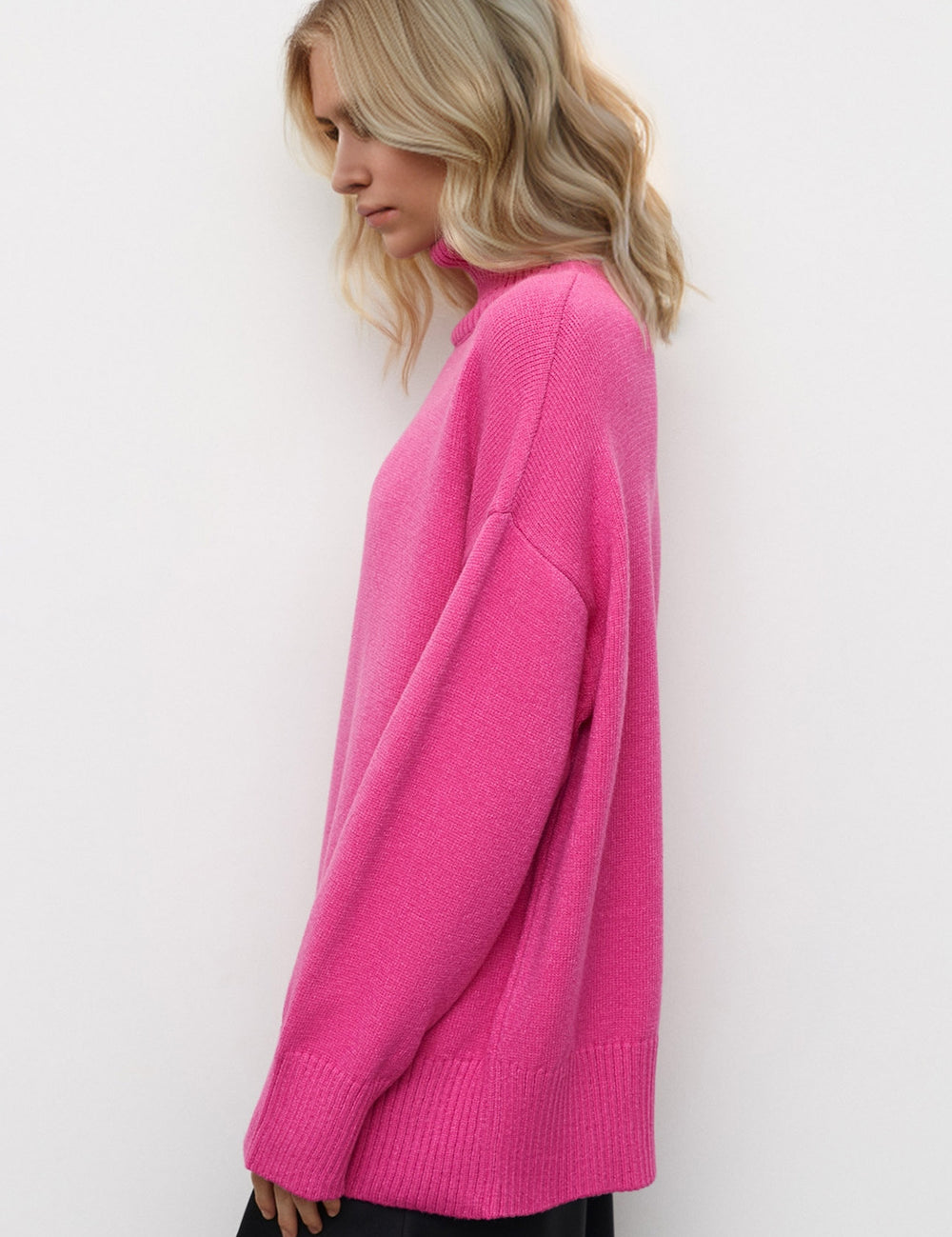 Basic Bae Turtleneck Dropped Shoulder Long Sleeve Sweater | Sweaters Daverri Fashions