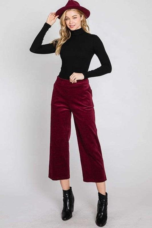 Plus Size Velvet Capri Pants RUBY Pants